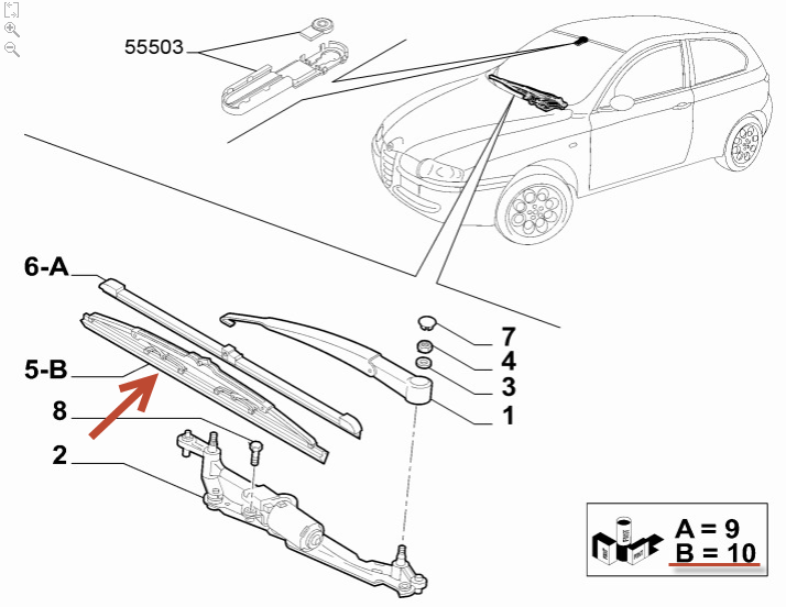 Viskerblad ALFA ROMEO 147 (937) 3.2 GTA (937.AXL1) 932 A.000