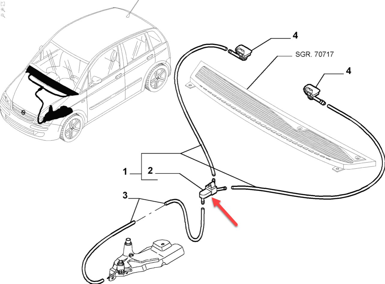Sprinkler Kontraventil FIAT DOBLO Kassevogn / MPV (223) 1.4 350 A1.000