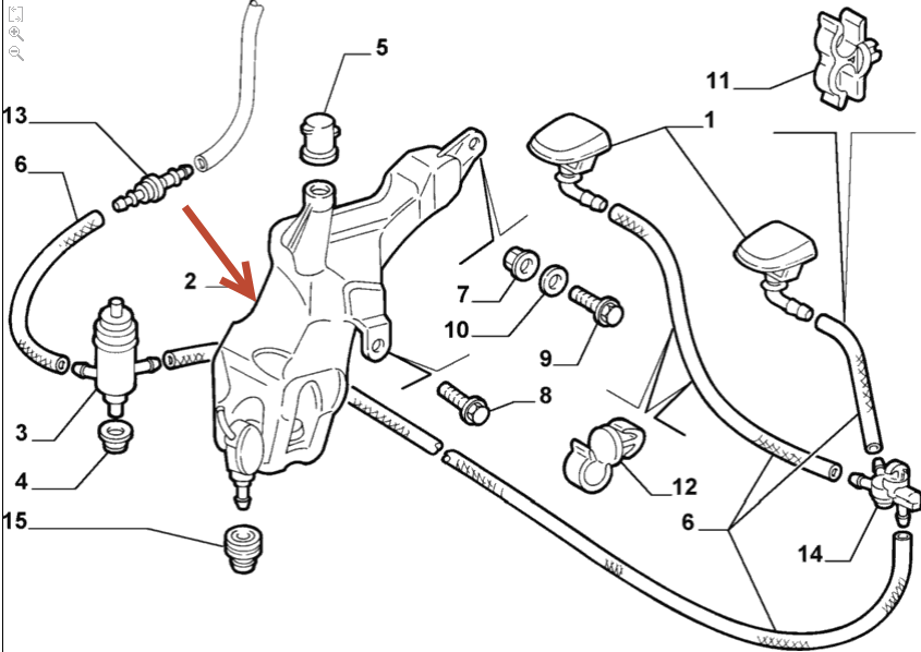 Sprinklerbeholder FIAT DOBLO Kassevogn / MPV (223) 1.4 350 A1.000