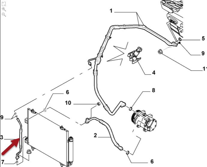 Aircondition-Rør CITROËN C8 (EA, EB) 2.2 HDi 4HW (DW12TED4)