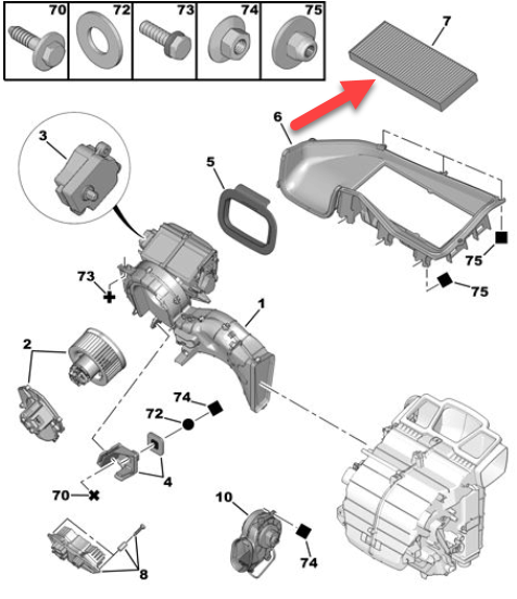 Pollenfilter CITROËN C8 (EA, EB) 2.0 HDi 135 RHR (DW10BTED4)