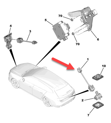Bakkamera PEUGEOT 208 II (UB, UP, UW, UJ) e-208 ZKX (ZK01)