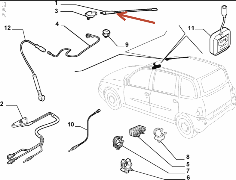 Antenne pisk CITROËN JUMPER I Chassis (244) 2.8 HDi 8140.43S