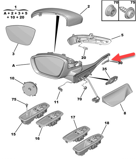 Clips PEUGEOT 208 I (CA, CC) 1.6 THP 5FV (EP6CDT)
