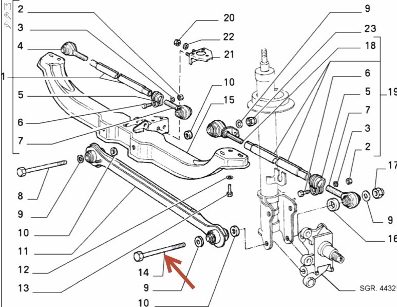 Bolt ALFA ROMEO 164 (164) 3.0 V6 (164.H1A, 164.H1B, 164.K1P) AR 64305