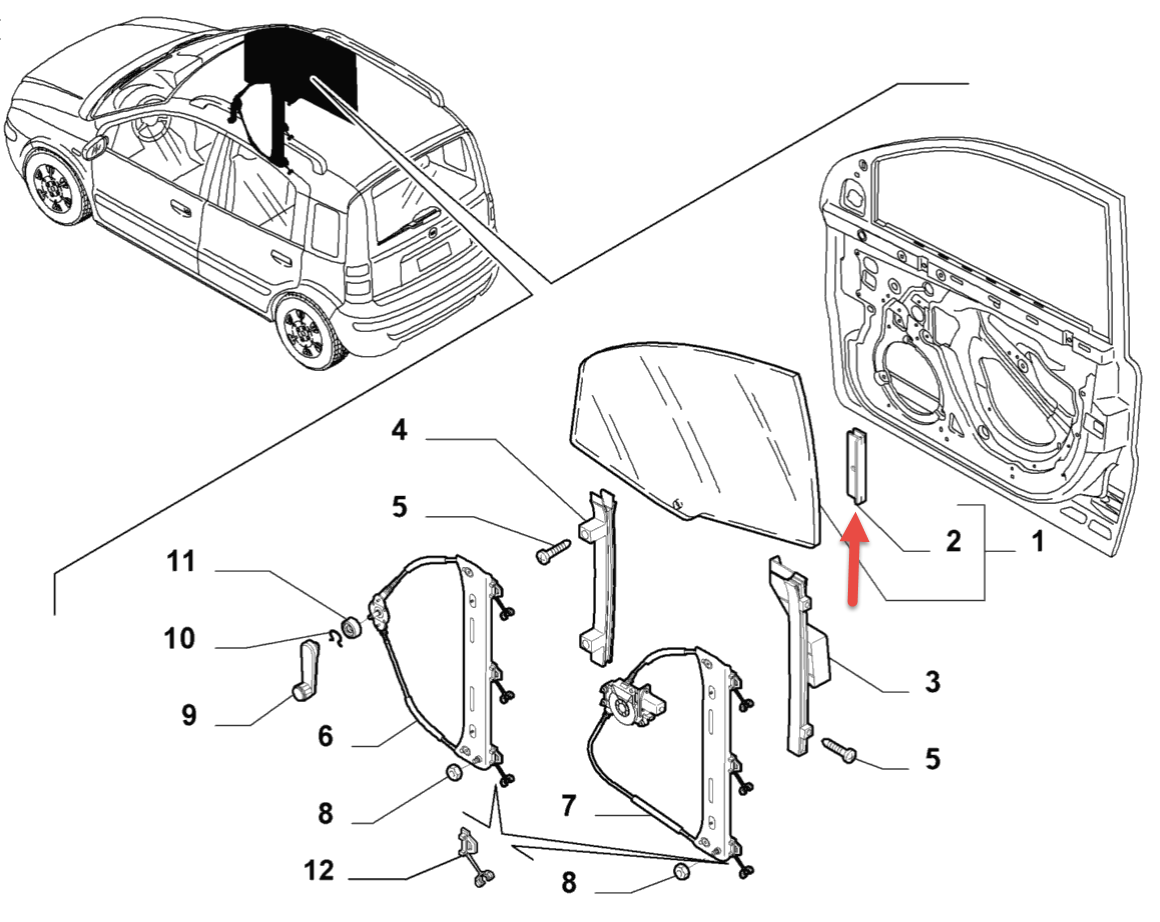 Clips FIAT DOBLO Kassevogn / MPV (223) 1.3 D Multijet 199 A2.000