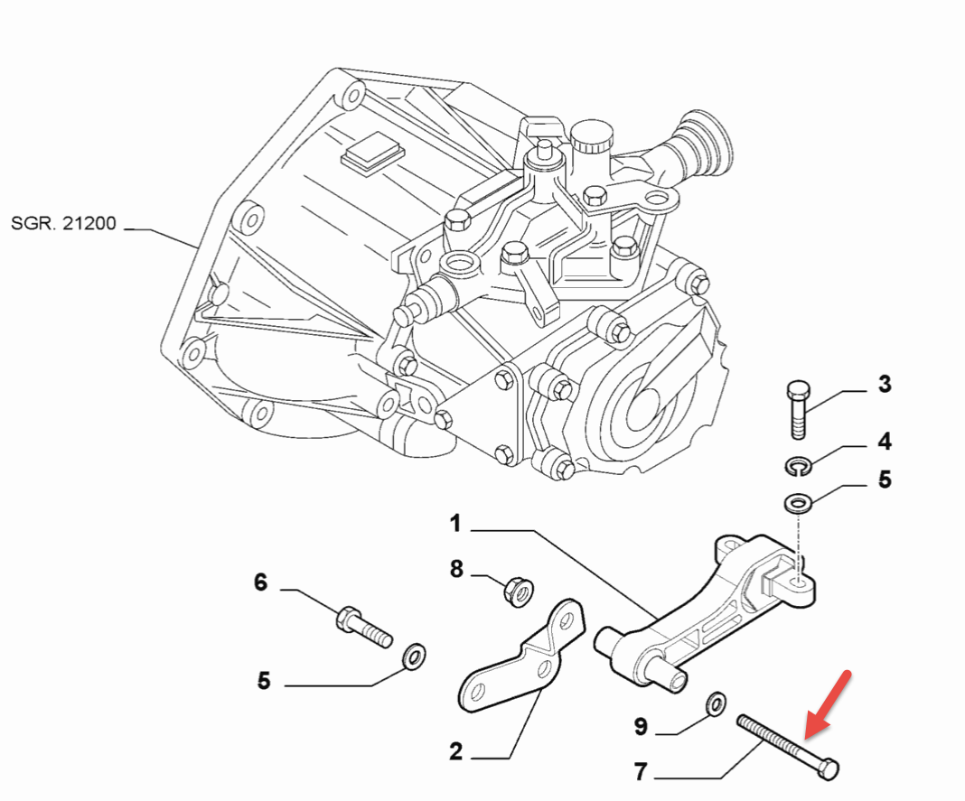 Bolt FIAT FIORINO Kassevogn / MPV (225) 1.4 (225AXA1A, 225BXA1A) 350 A1.000
