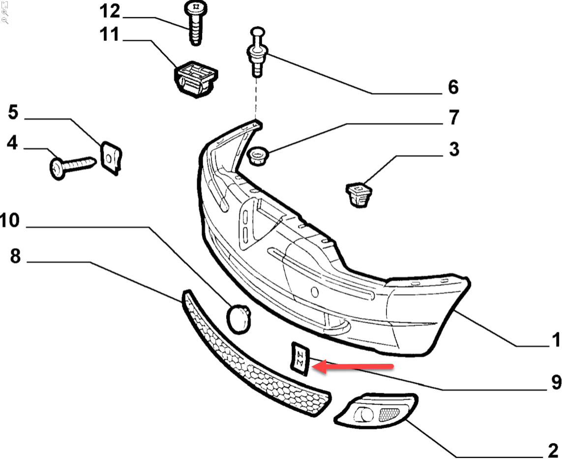 Clips f/kofanger Fiat/Alfa ALFA ROMEO 156 (932) 1.6 16V T.SPARK (932.A4, 932.A4100) AR 32103