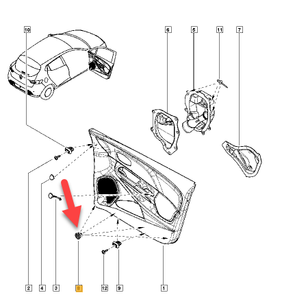Clips RENAULT CLIO III Grandtour (KR0/1) 1.5 dCi K9K 752