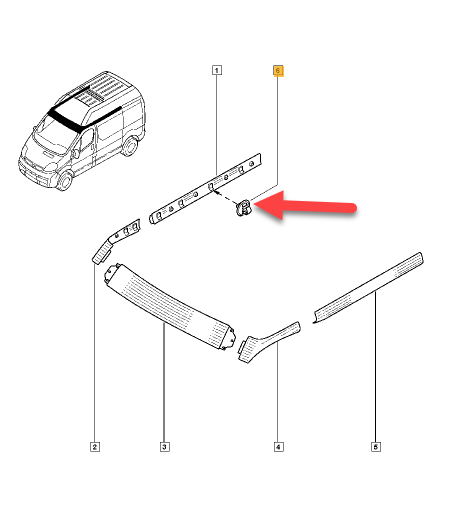 Clips RENAULT TRAFIC II Bus (JL) 2.5 dCi 135 (JL0D) G9U 730