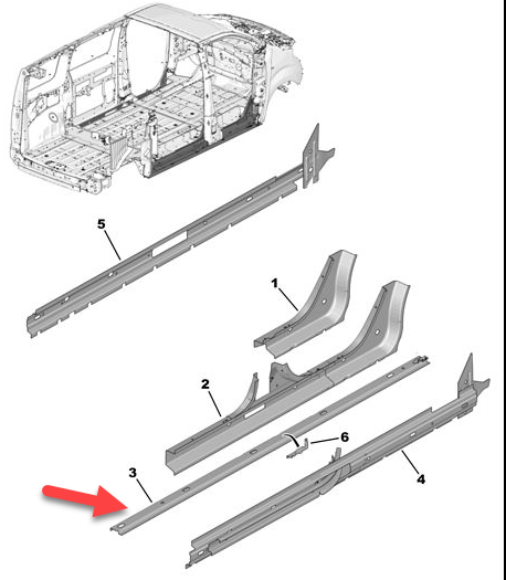 Dørpanel CITROËN JUMPY III Chassis (V) 2.0 BlueHDi 120 AHK (DW10FE)