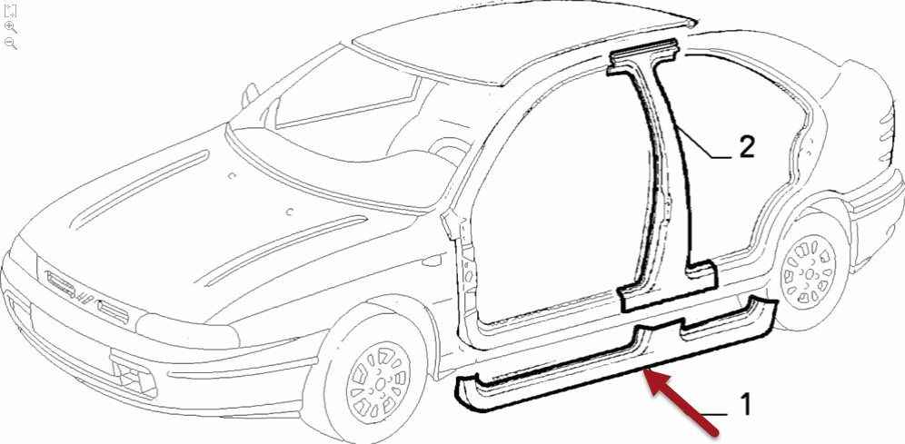 Panel side FIAT BRAVA (182) 1.8 GT 16V (182.BC) 182 A2.000