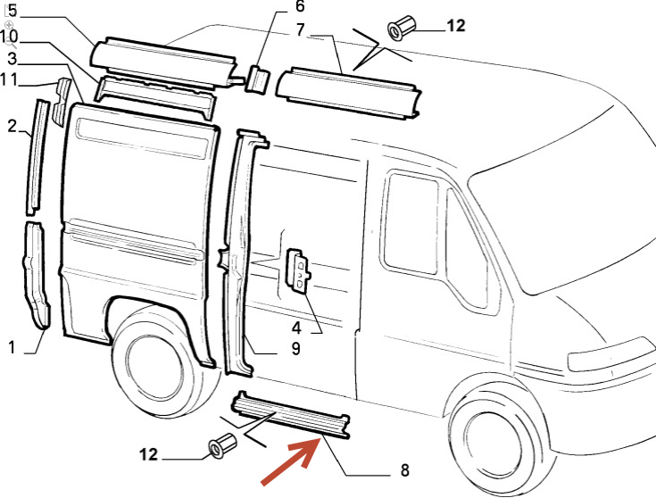 Dørpanel CITROËN JUMPER I Chassis (230) 2.5 TDi THX (DJ5TED)