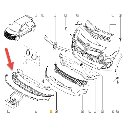 Bundskjold RENAULT TWINGO II (CN0) 1.2 16V (CN0K, CN0V) D4F 772