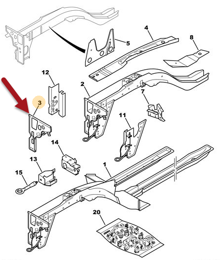 Vangespids plade CITROËN XSARA Break (N2) 1.4 HDi 8HX (DV4TD)