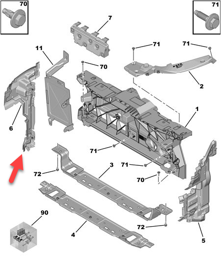 Luftindtag CITROËN JUMPY III Chassis (V) 2.0 BlueHDi 120 AHK (DW10FE)