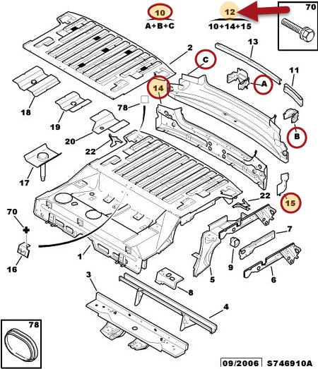 Bagpanel XSARA BL komplet CITROËN XSARA (N1) 2.0 HDi 90 RHY (DW10TD)