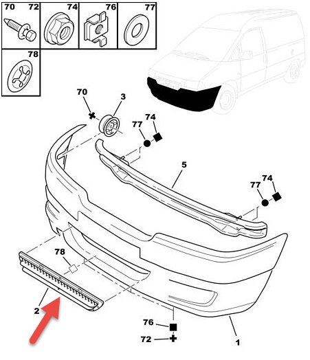 Gitter CITROËN JUMPY kasse (BS, BT, BY, BZ) 1.9 D D9B (XUD9A/U)
