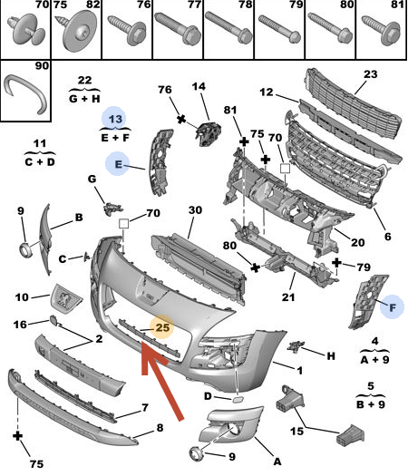 Gitter PEUGEOT 3008 Van (0U) 2.0 HDi RHH (DW10CTED4)