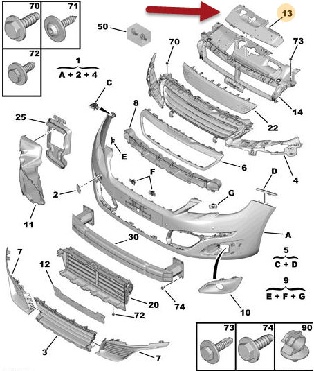 Holder PEUGEOT 308 II (LB, LP, LW, LH, L3) 1.6 HDi 100 BHY (DV6FD)