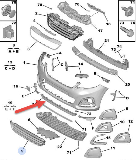 Spoiler CITROËN C1 II (PA, PS) 1.2 VTi 82 HMZ (EB2F)