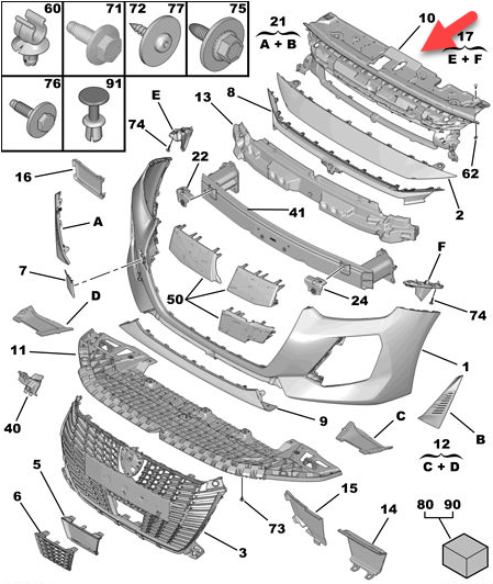 Holder PEUGEOT 208 II (UB, UP, UW, UJ) 1.5 BlueHDI 100 YHT (DV5RCF)