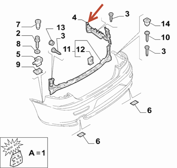 Holder ALFA ROMEO 159 (939) 2.2 JTS (939AXB1B, 939AXB11) 939 A5.000