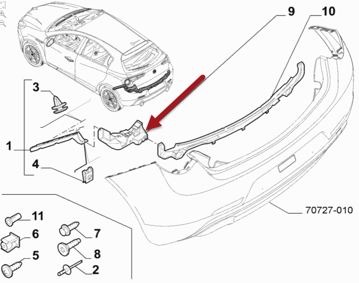 Holder ALFA ROMEO GIULIETTA (940) 1.4 TB (940FXG1A) 955 A8.000