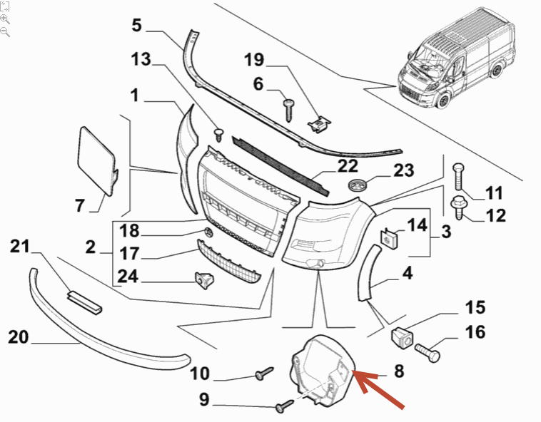 Tågelygterand Ducato FIAT DUCATO Bus (250, 290) 130 Multijet 2,3 D F1AGL411M