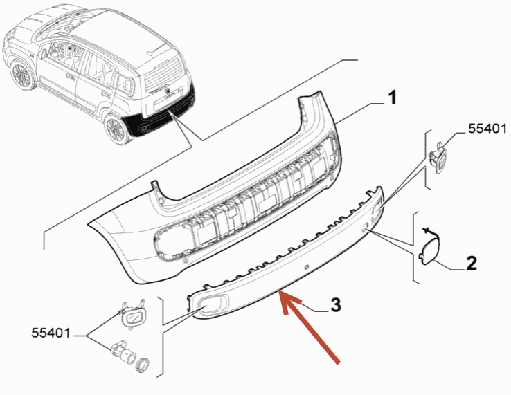 Bande FIAT PANDA (312, 319) 0.9 4x4 312 A2.000