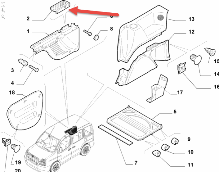 Gitter FIAT DOBLO Kassevogn / MPV (223) 1.4 350 A1.000