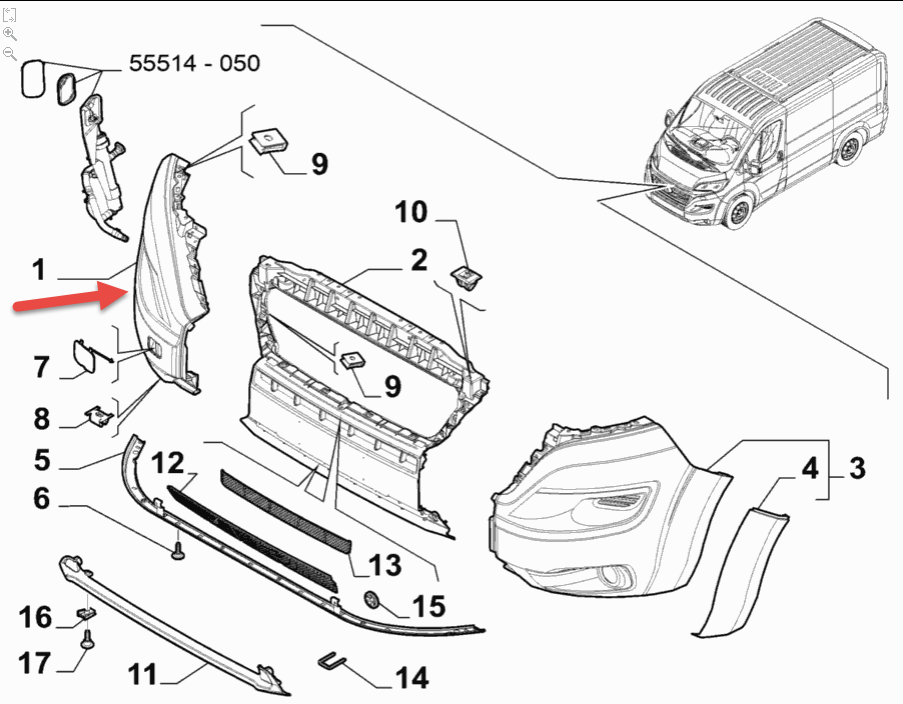 Forkofanger hjørne CITROËN JUMPER Chassis 3.0 HDi 160 F1CE0481D (F30DT)