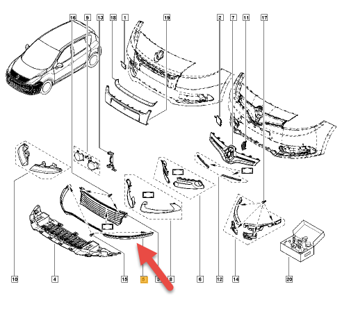 Spoiler RENAULT SCÉNIC III (JZ0/1) 2.0 dCi (JZ0Y, JZ26) M9R 615