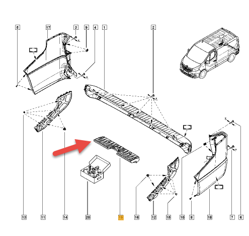 Holder RENAULT TRAFIC III kasse (FG) 2.0 dCi 145 (FGML) M9R 710