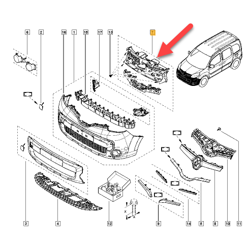 Holder RENAULT KANGOO / GRAND KANGOO II (KW0/1) 1.6 (KW00, KW0Y, KW0E, KW0N, KW0P) K7M 750