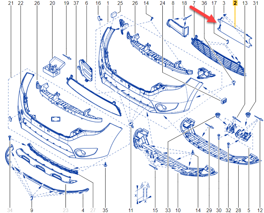 Gitter RENAULT CAPTUR I (J5, H5) 1.5 dCi 90 (J5N4, J5M5, J5MW, J5M6, J5AL, J5AJ) K9K 608