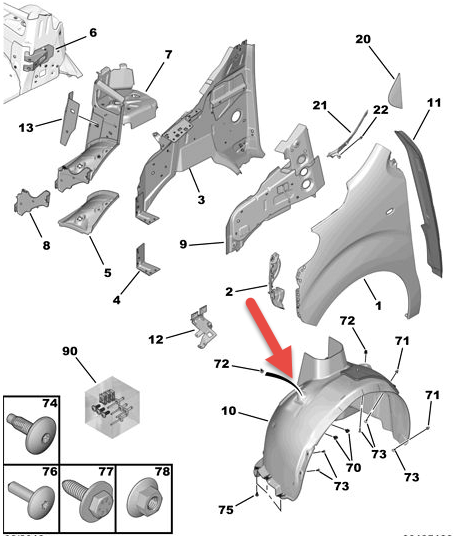 Plastinderskærm CITROËN JUMPY III Bus (V) 2.0 BlueHDi 150 AHX (DW10FD)