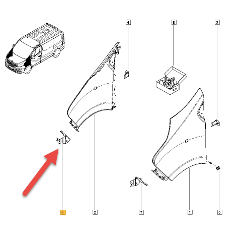 Beslag FIAT TALENTO kasse (296) 1.6 D R9M 413