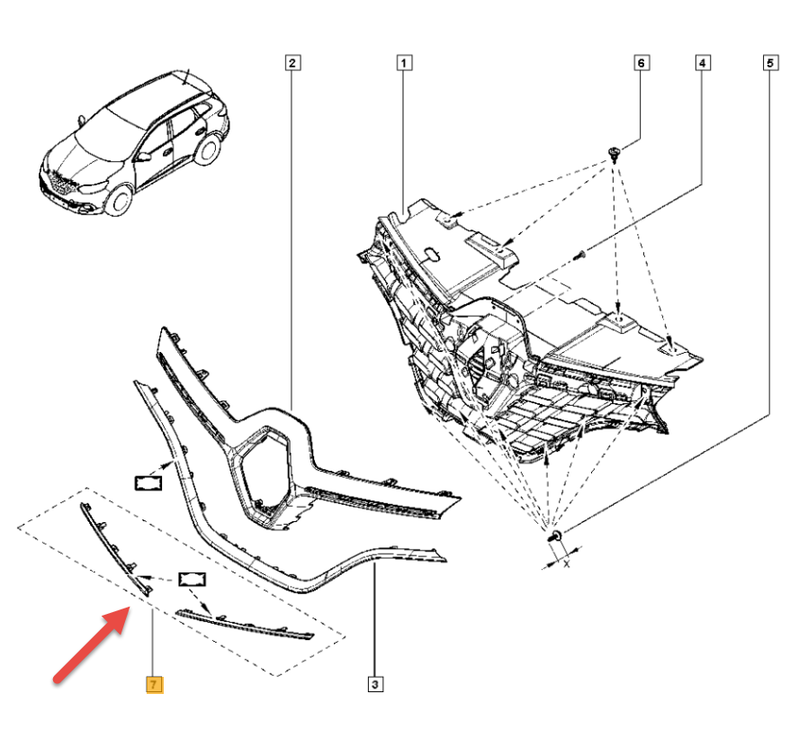 Liste RENAULT KADJAR (HA, HL) 1.5 dCi 110 K9K 647