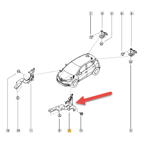 Hjelmhængsel RENAULT CAPTUR I (J5, H5) 1.3 TCe 130 (J5NJ, J5NE) H5H 470
