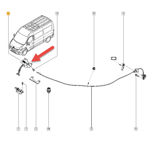 Krog RENAULT MASTER III Bus (JV) 2.3 dCi 165 FWD (JV0P, JV0U) M9T 708