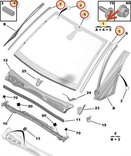 Frontrude uden regnsensor CITROËN C3 PICASSO (SH) 1.6 VTi 120 5FW (EP6)