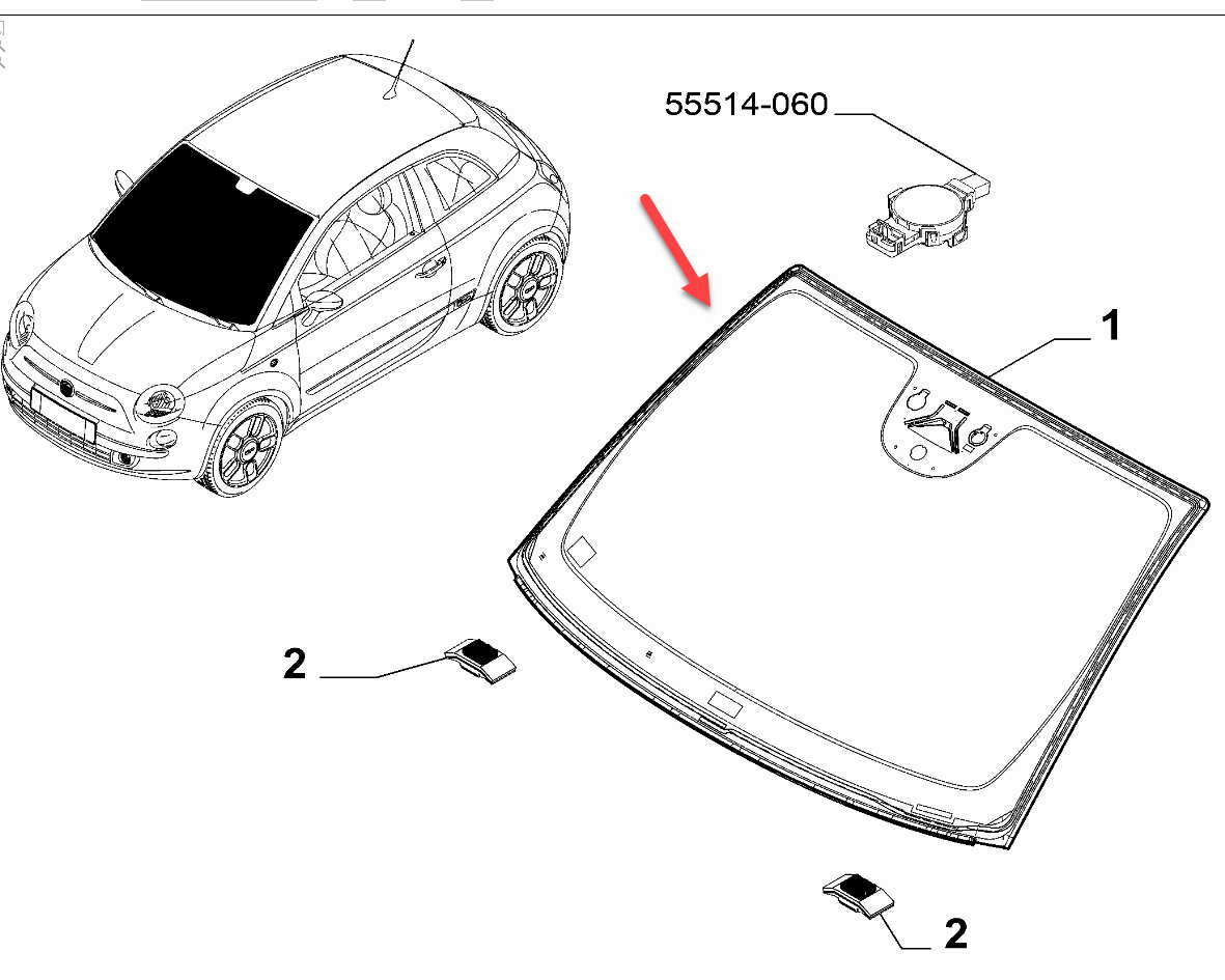 Forrude FIAT 500 C (312) 1.0 Mild Hybrid (312.AYD1B) 463 41 162