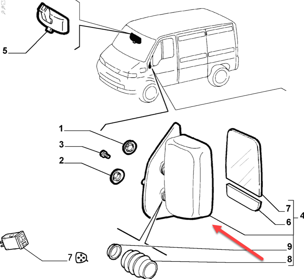 Sidespejl.Jumper Man. U/Varme CITROËN JUMPER I Chassis (230) 2.5 TDi THX (DJ5TED)