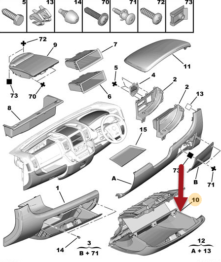 Handskerum CITROËN JUMPER Chassis 3.0 HDi 160 F1CE0481D (F30DT)
