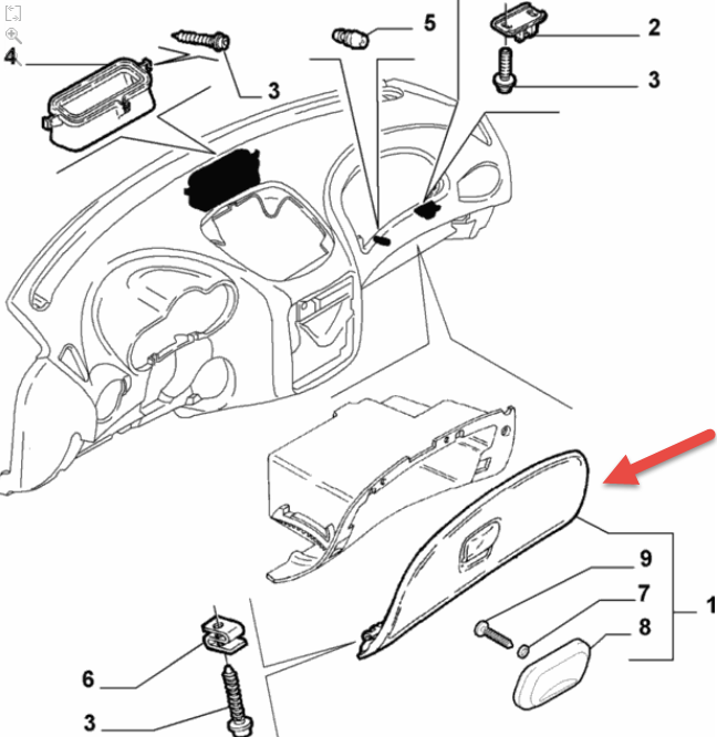 Handskerum ALFA ROMEO 147 (937) 1.6 16V T.SPARK ECO (937.AXA1A, 937.BXA1A) AR 37203