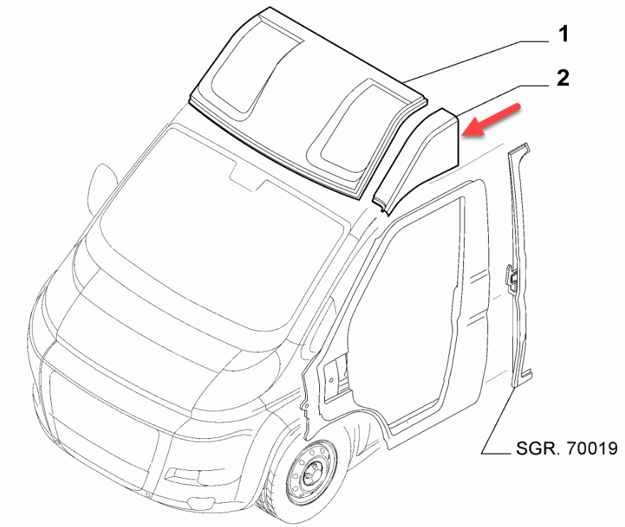 Tagplade FIAT DUCATO Bus (250, 290) 150 Multijet 2,3 D F1AGL411C