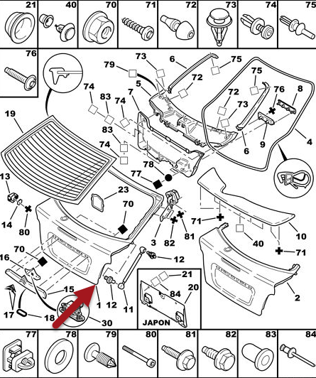 Bagklap XSARA BL u/spoiler CITROËN XSARA Break (N2) 1.4 HDi 8HX (DV4TD)