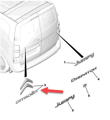Emblem CITROËN JUMPY III Bus (V) 2.0 BlueHDi 180 AHH (DW10FC)