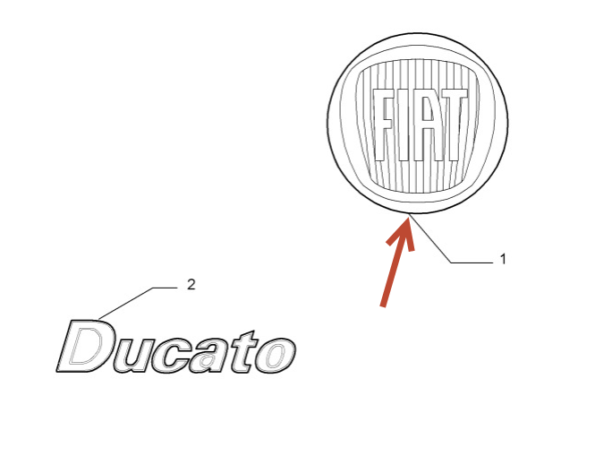 Emblem FIAT DUCATO Bus (250, 290) 130 Multijet 2,3 D F1AGL411M